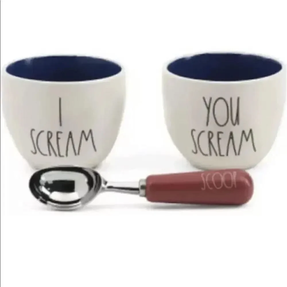 NWT RAE DUNN-Ice Cream Set I scream You Scream New
